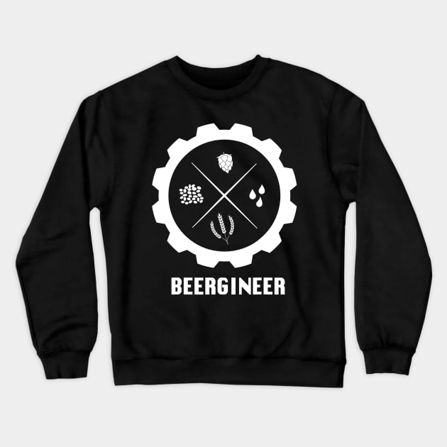 BEERGINEER Brewmaster Beer Brewer TShirt Homebrew Gift Crewneck Sweatshirt by FONSbually